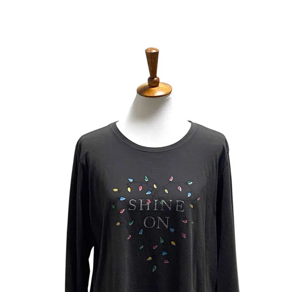 Life Is Good Shine On Long Sleeve Tee Shirt Gray Size XL - Image 6