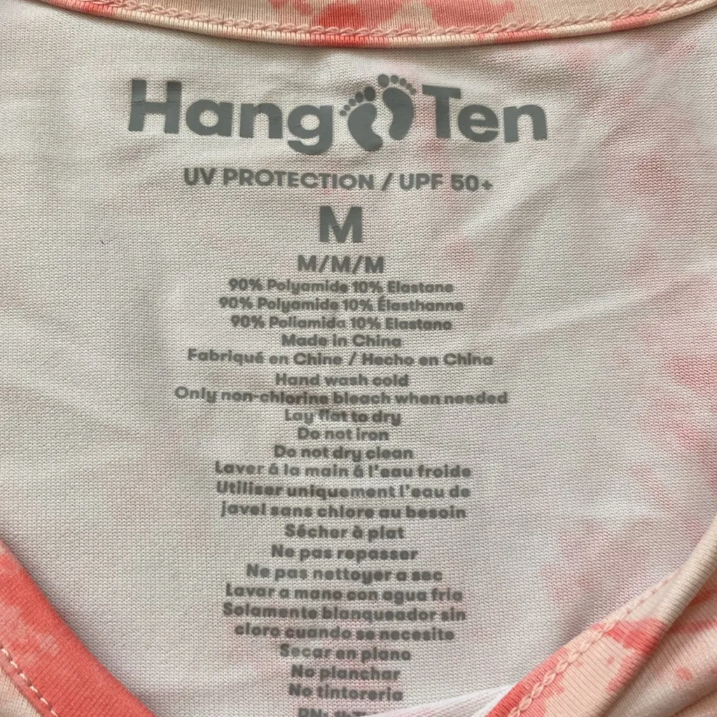 Womens Size Medium Long Sleeve Sun Shirt Pink Tie Dye Quick-dry UPF 50+ Hang Ten - Image 6