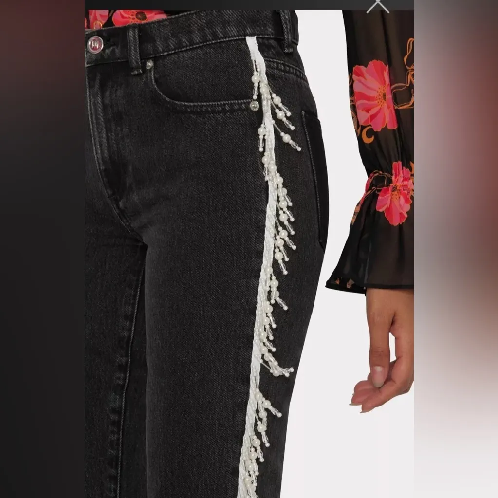 MILLY Embellished Ankle Jeans - Image 4