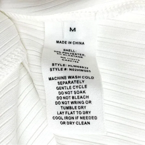 NWT Helmut Lang Optic White Ribbed Knit Buttoned Fitted Top Size Medium $225 NEW - Image 11