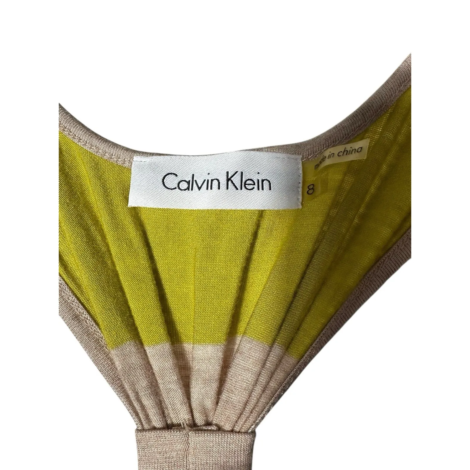 Calvin Klein Women's 8 Multicolor Scoop Neck Racerback‎ Striped Maxi Dress #Y6-1 - Image 4