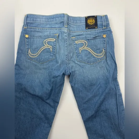 Rock & Republic Jeans with Gold Thread Size 25 - Image 2