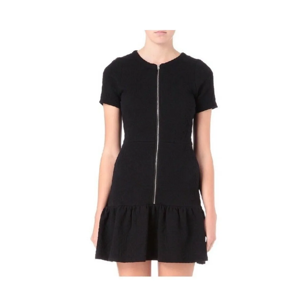 The Kooples Black Zip Front Mini Dress - Image 4