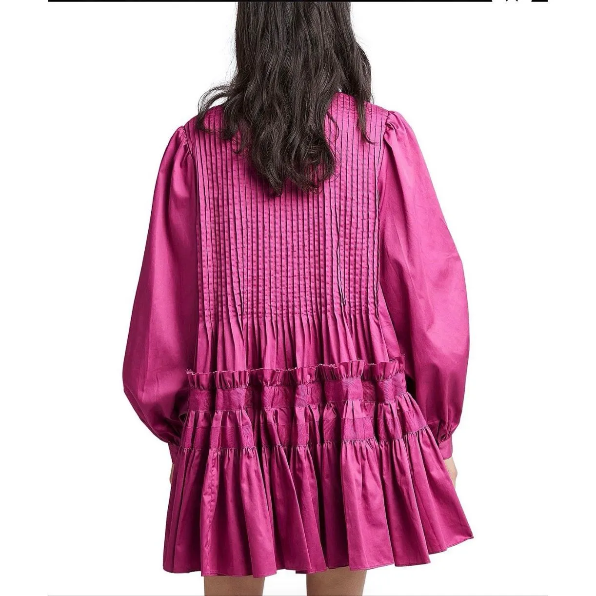 Aje Run Free Smock Dress | Magenta Pink | Size 12 | $475 Retail - Image 3