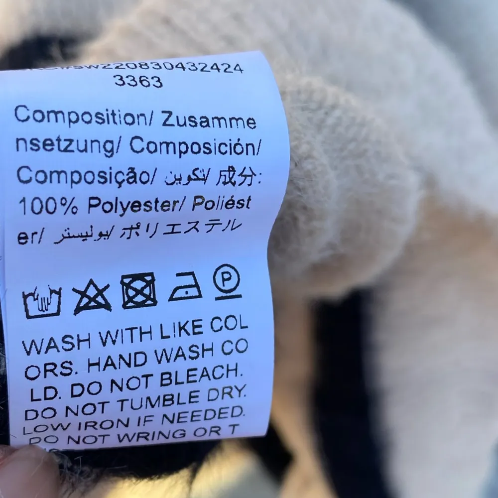 SHEIN Black Striped V Neck Sweater Size M - Image 3