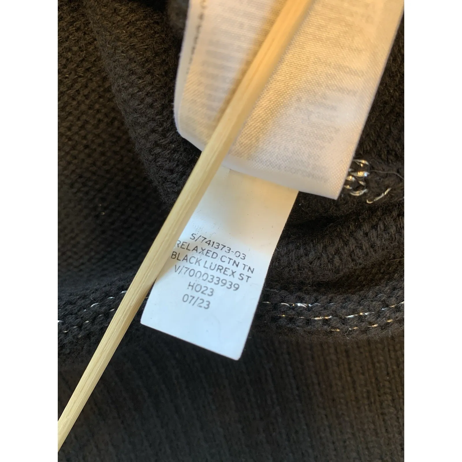 Gap Turtleneck Sweater Womens Small Split-Hem Striped Cotton‎ Oversized Metallic - Image 9