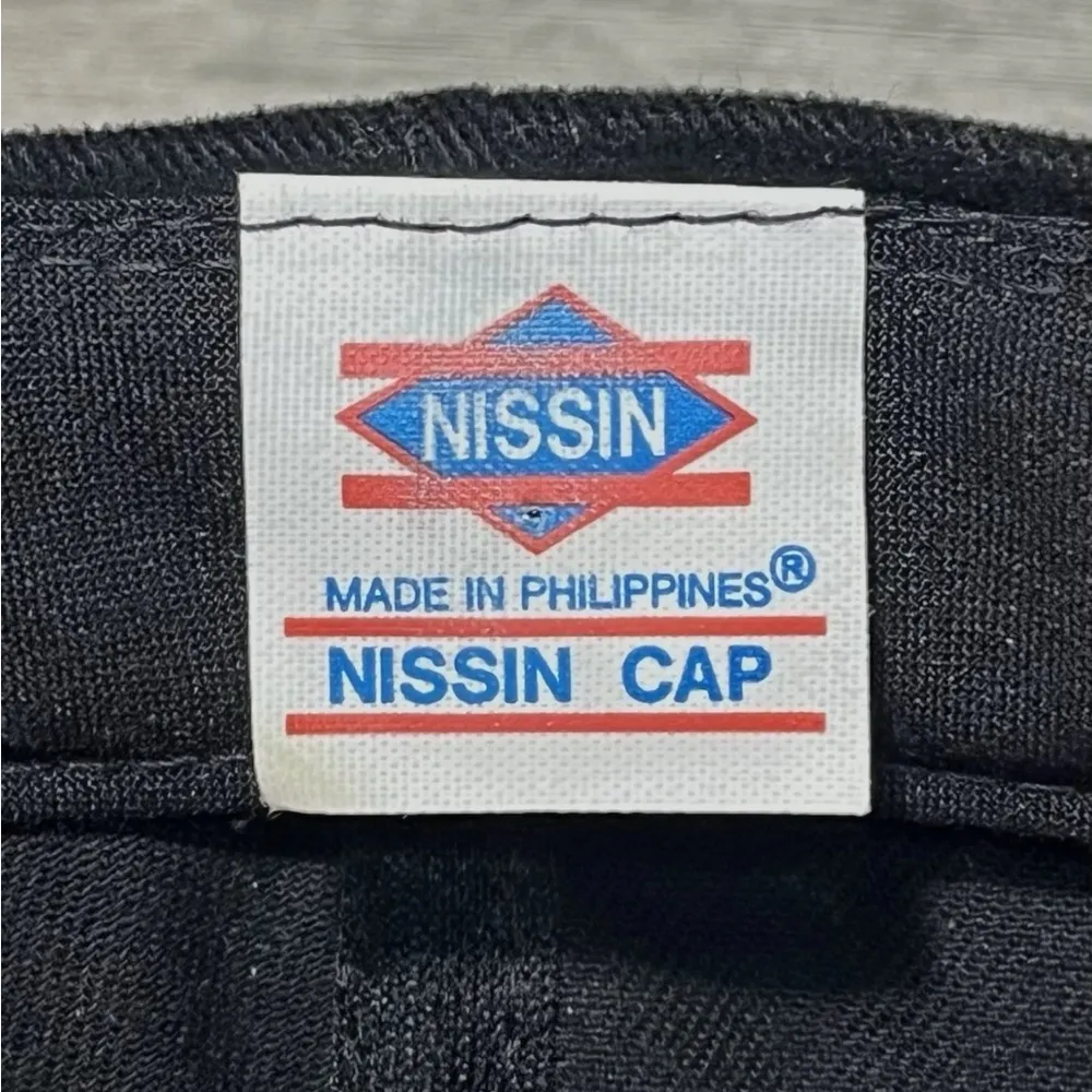 Vintage Nissin Snapback Hat “Houston Rodeo” Black Gold Embroidery Studded - Image 7