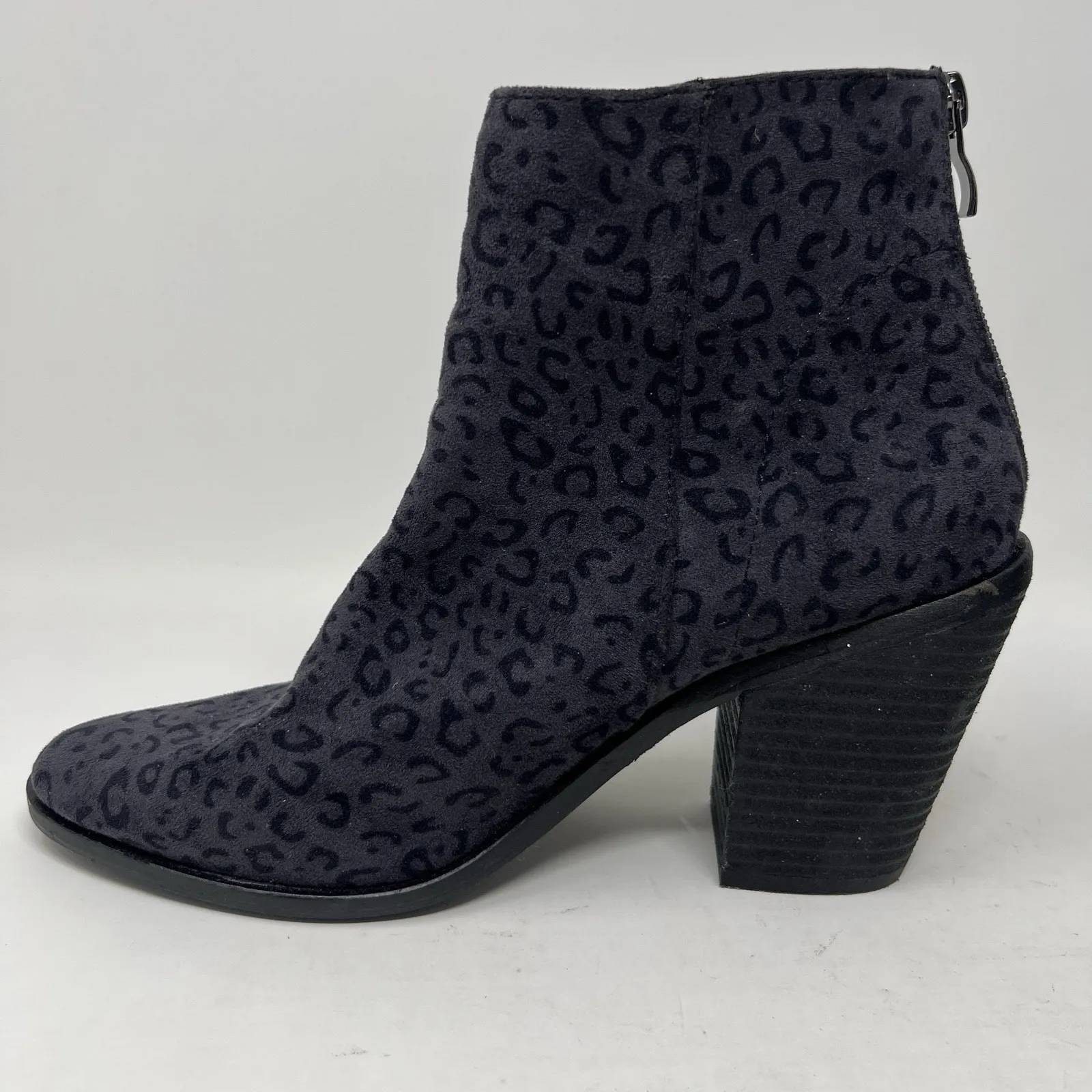 Vintage Havana Rook Black Cheetah Zip Up Ankle Booties Boots Women's Size 7.5 - Image 8