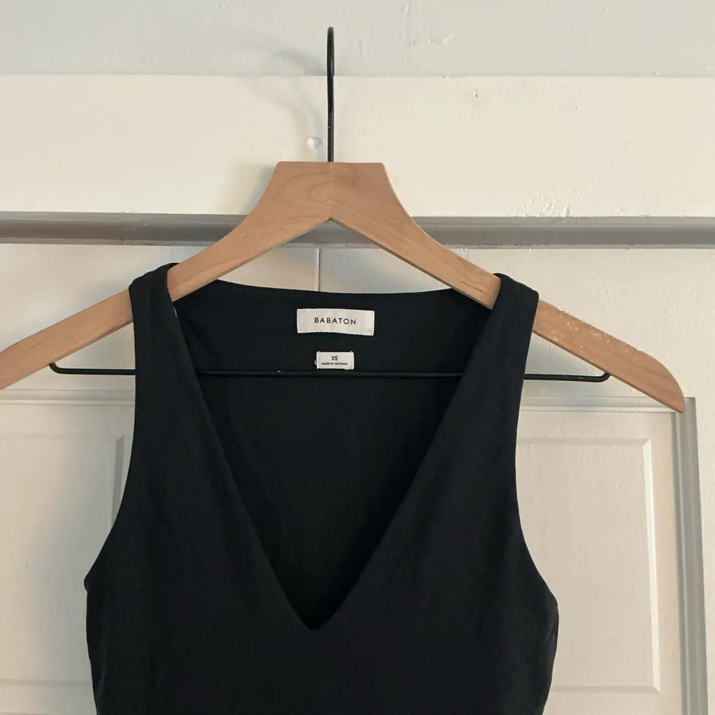 Babaton Black V-Neck Romper - Image 2