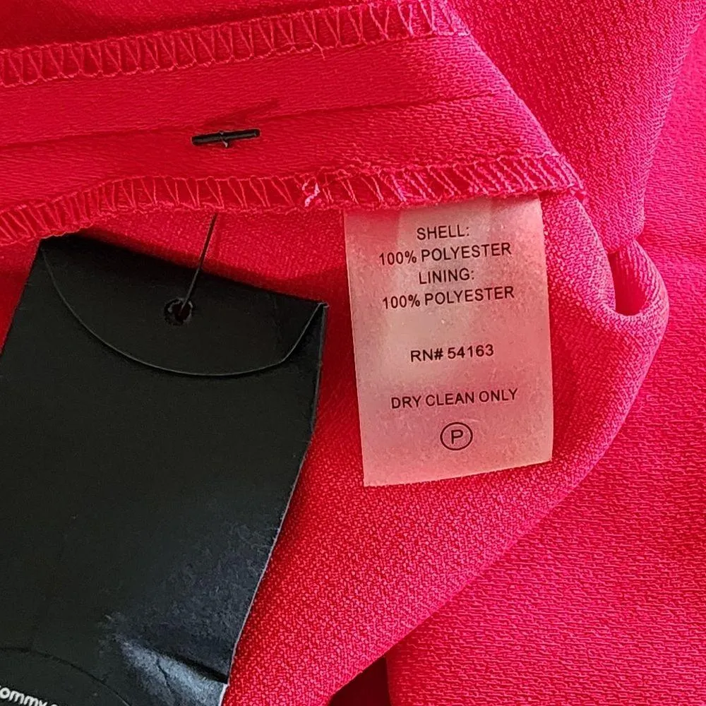 Tommy Hilfiger Red Fabric Overlay Pleated Sleeveless Midi Dress Size 8 - Image 8