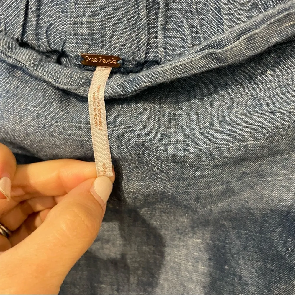 Free People Show Some Shoulder Top in Chambray - Image 8