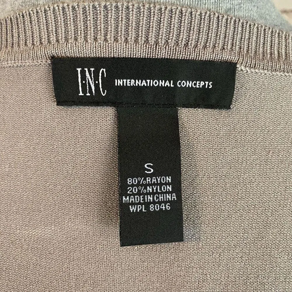 INC International Concepts Sequin Cardigan
Gray Pink Embroidery Sequins Small Gray - Image 5
