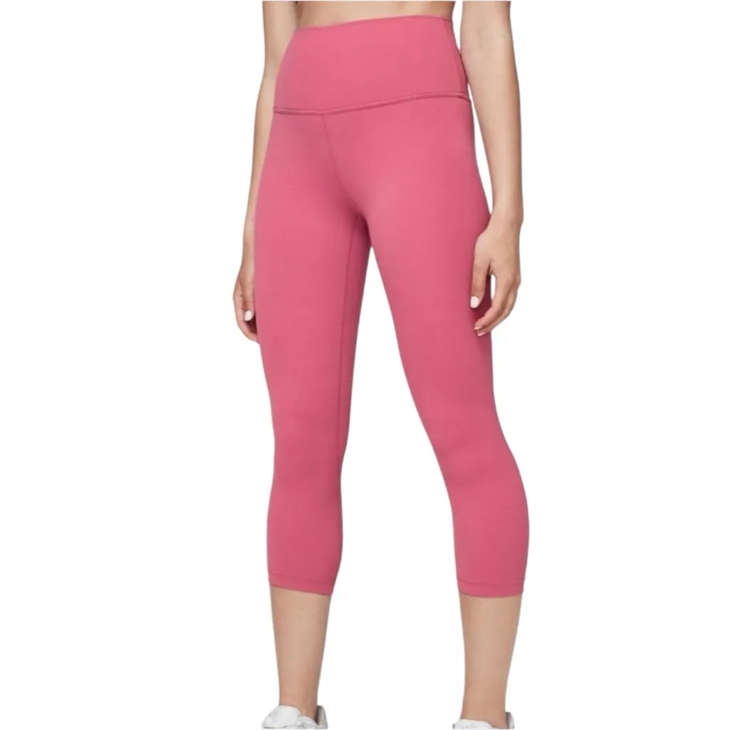 Lululemon align high rise 21” crop leggings mauve pink size 2 yoga gym running - Image 3