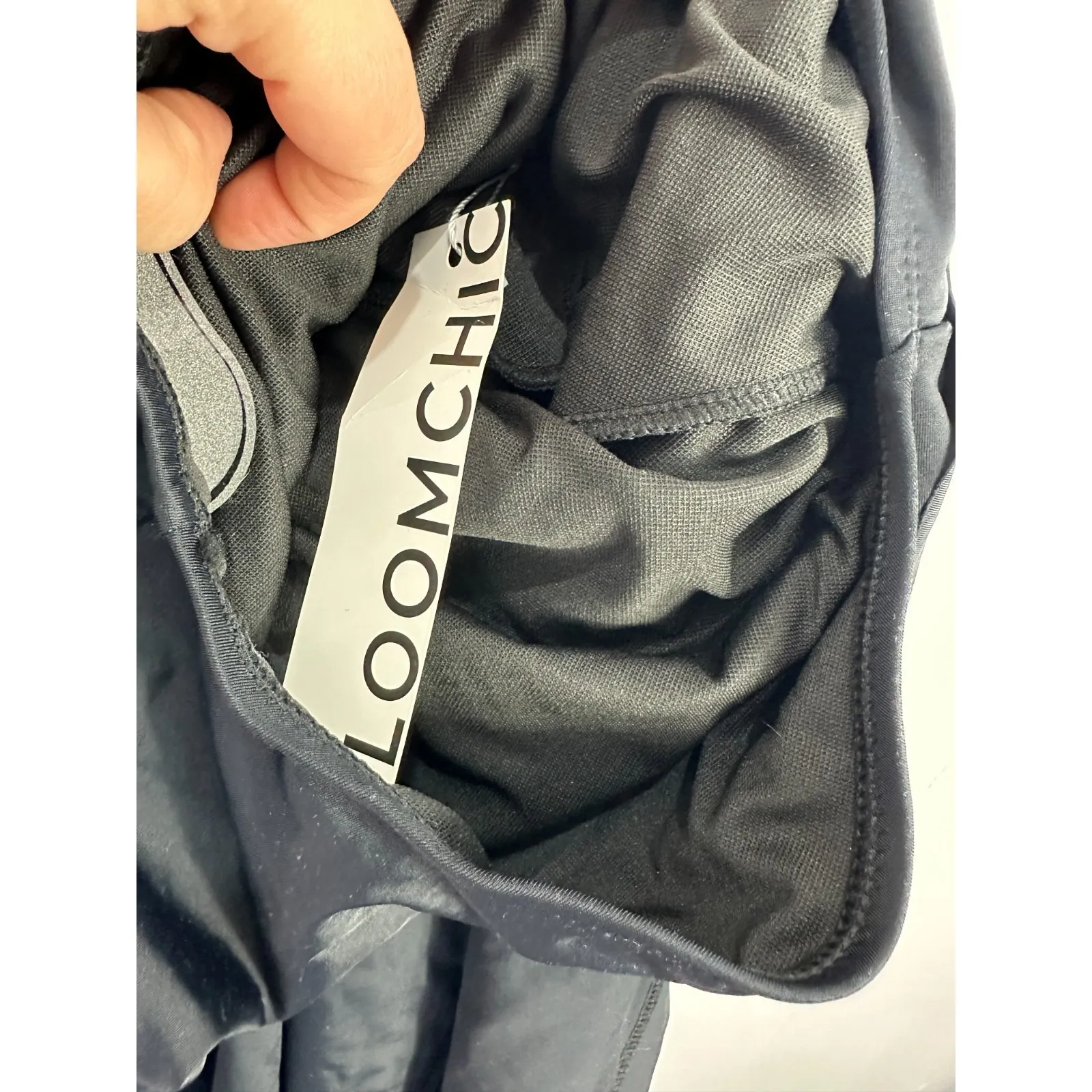 NWT Bloomchic 12 Black Plain Ties Wrap Flutters Swim Dress One Piece Swimsuit - Image 8