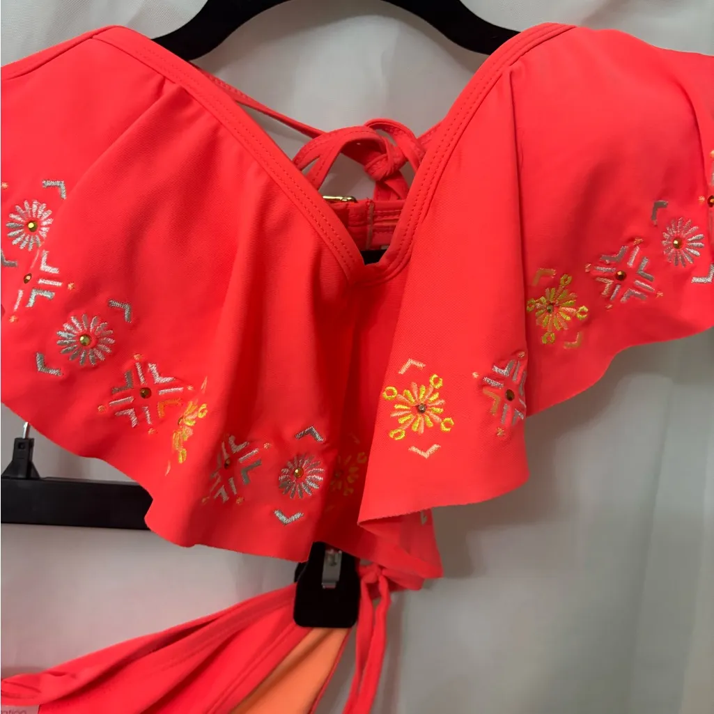 Xhilaration Bright Coral Swimwear - Image 3