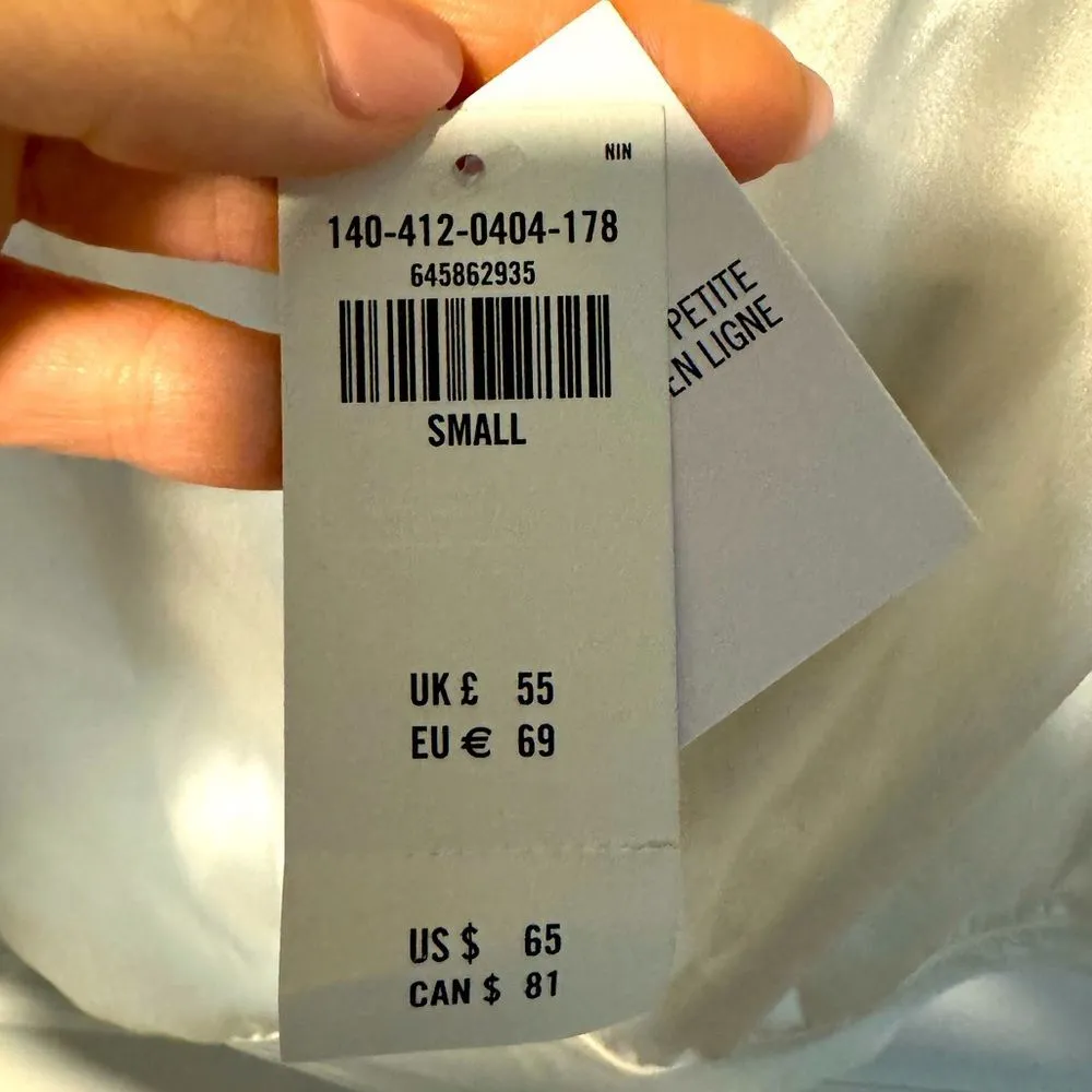 NWT Abercrombie & Fitch Women Ivory Satin Mesh Long Sleeve Bodysuit, Sma… - Image 5