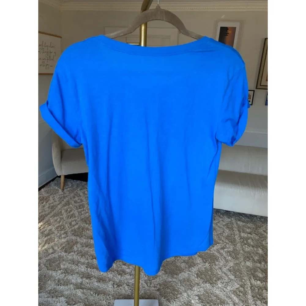 A.N.A Summer Vibes Graphic Tee Blue Casual Lightweight Scoop Neck Beach Sport - Image 3