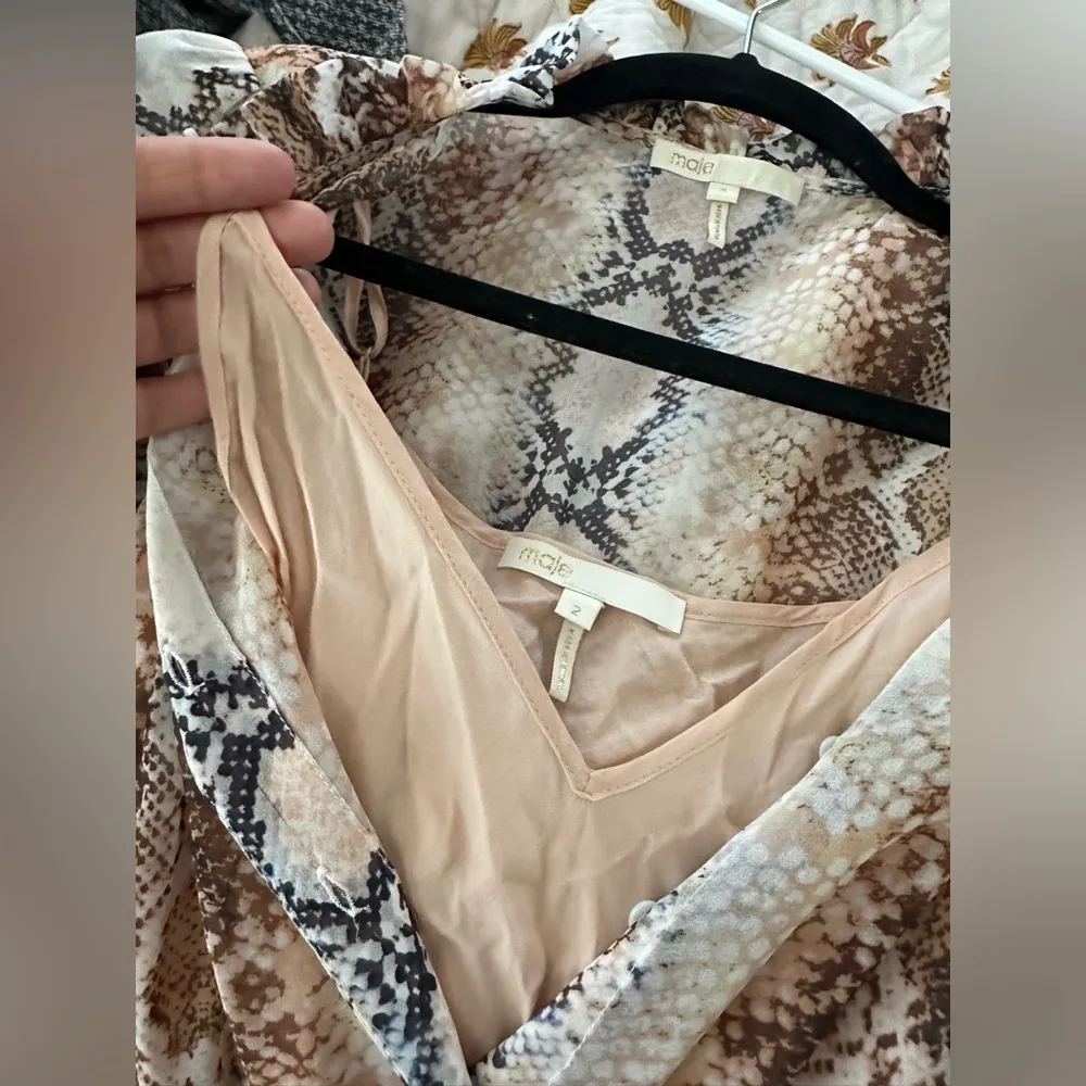 Maje snake print mini dress size 2 medium - Image 8