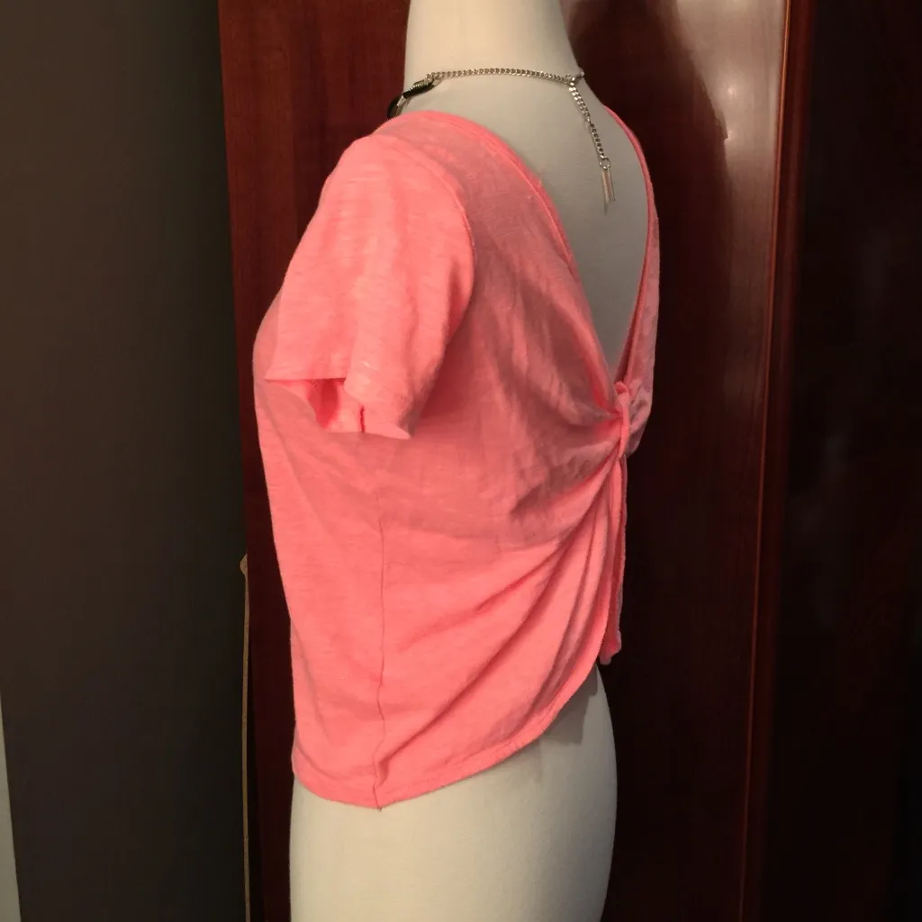 Bright Coral Pink Crop Top - Image 5