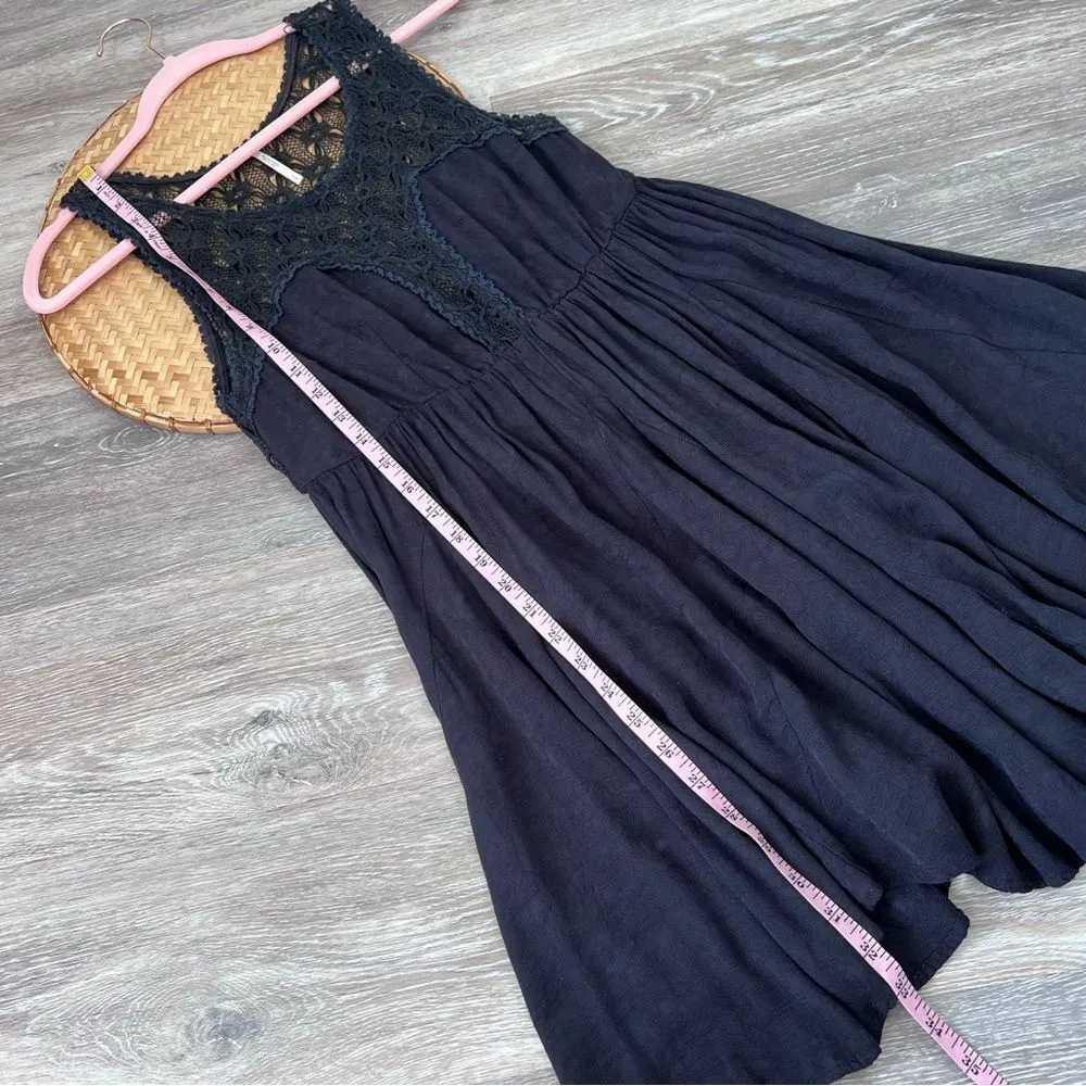 Free people black crochet cocktail mini‎ dress - Image 6