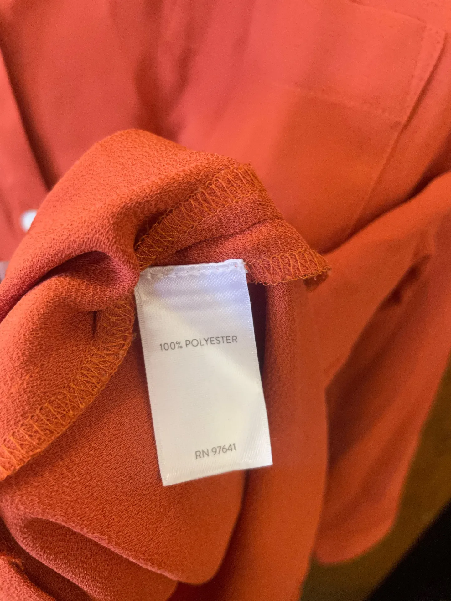 J Jill Top Womens Rust Orange Button Up Long Sleeve Classic XLP - Image 5