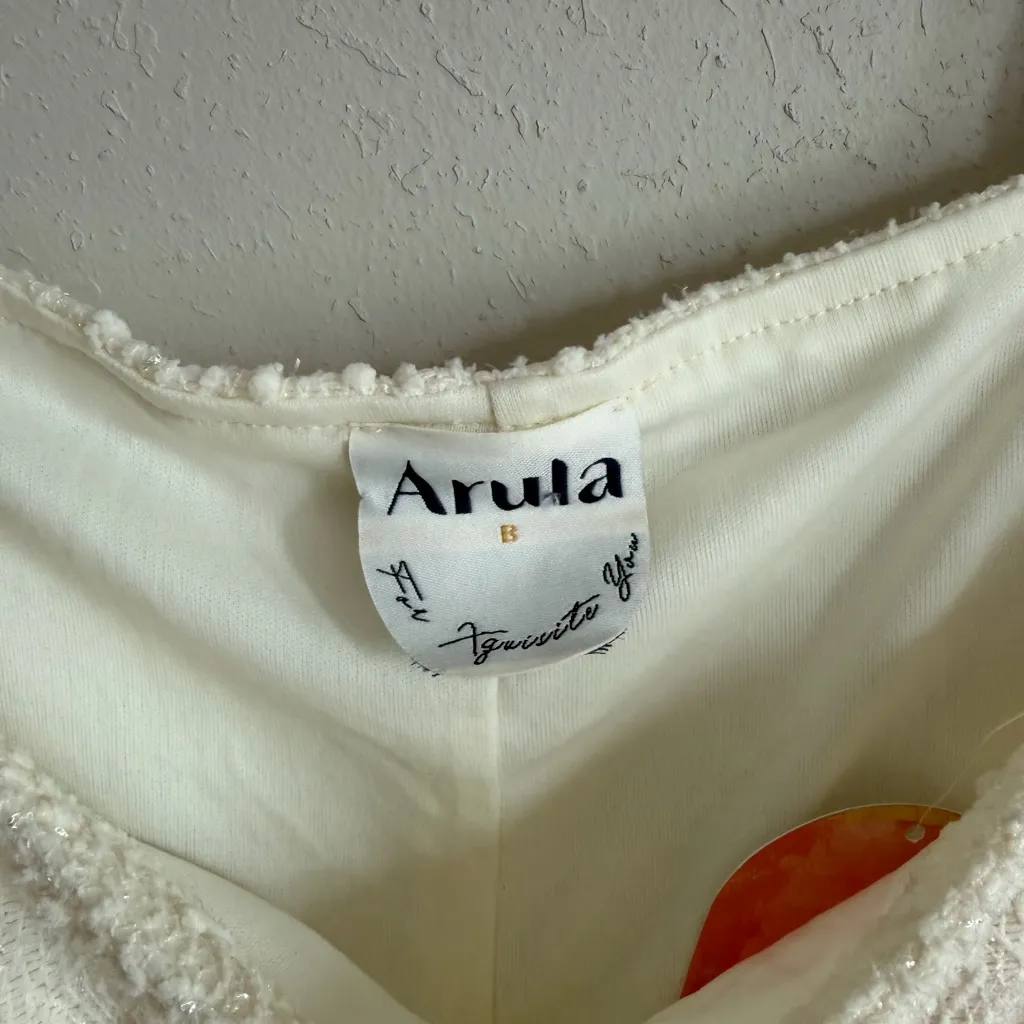 NWT Arula Cream Leighton Shine Sequin Skirtall Womens B 2X Coquette Girly - Image 3