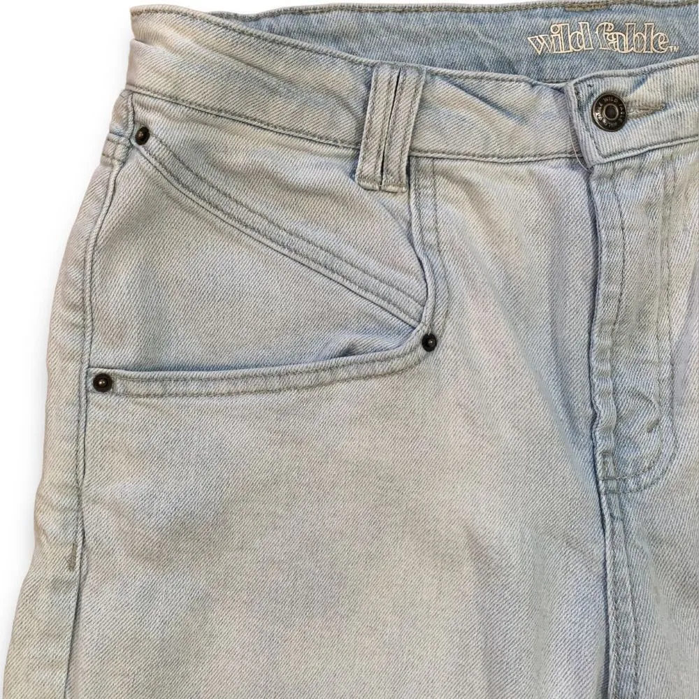 Wild Fable High Waisted Mom Jean Retro Style Lightwash Ankle Length Denim Size 8 - Image 4