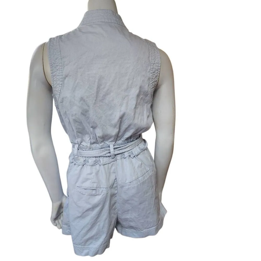 Derek Lam Light Blue Belted Romper (36) - Image 8