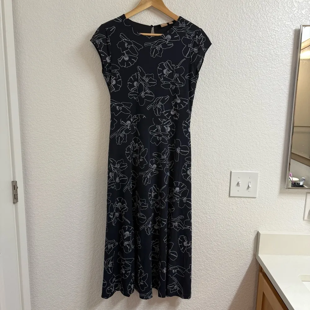 BOSS Eletas Floral Dress Size XS Blue - Image 2