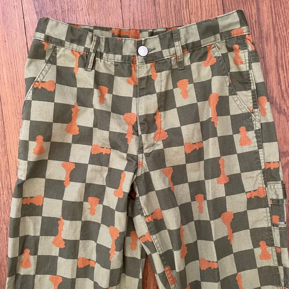 Urban Outfitters BDG Checkered Chessboard Cargo Carpenter Pants - Size 26 - Image 3