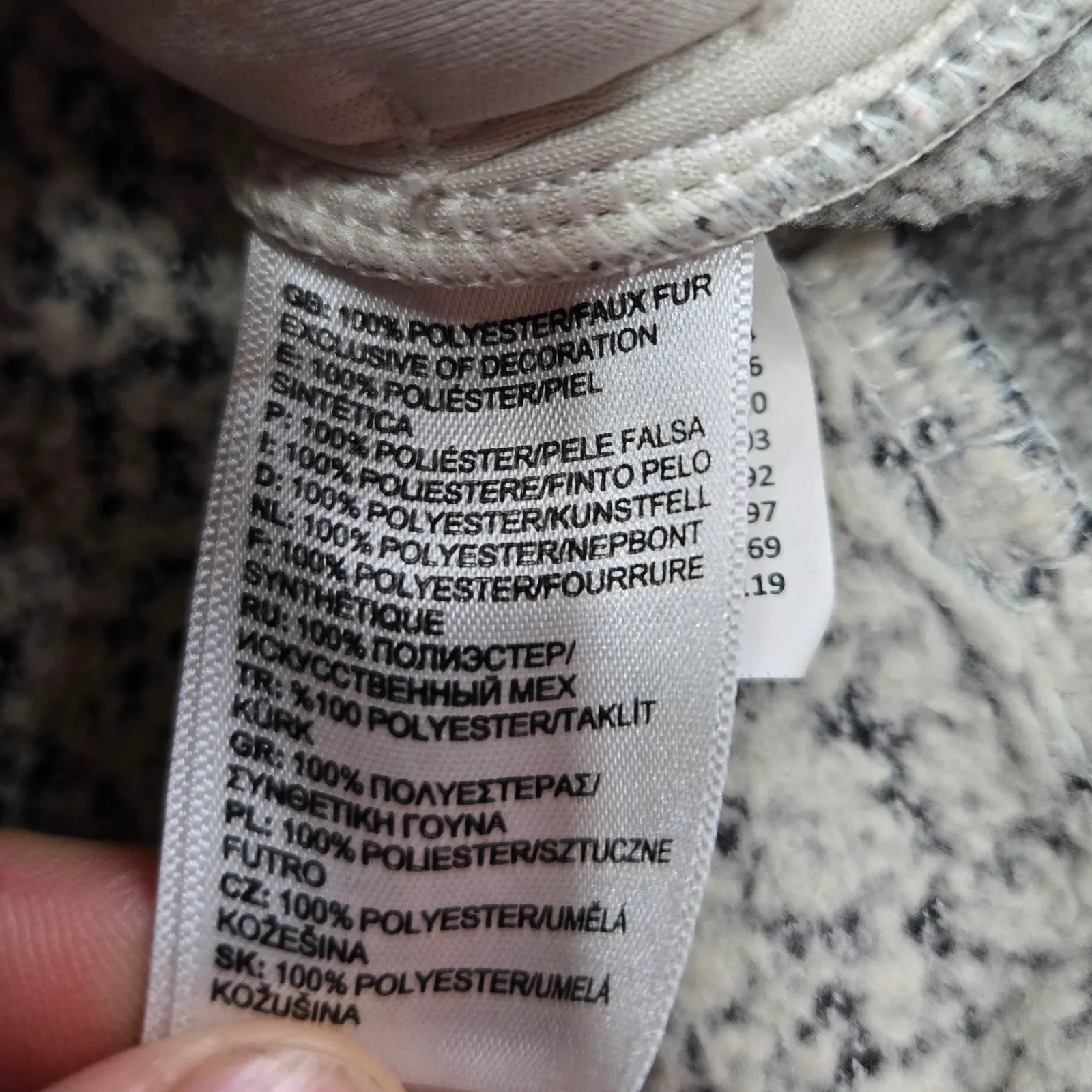 The North Face Cream Gray Sherpa Fleece Soft Cozy Full Zip Jacket Size Large - Image 7