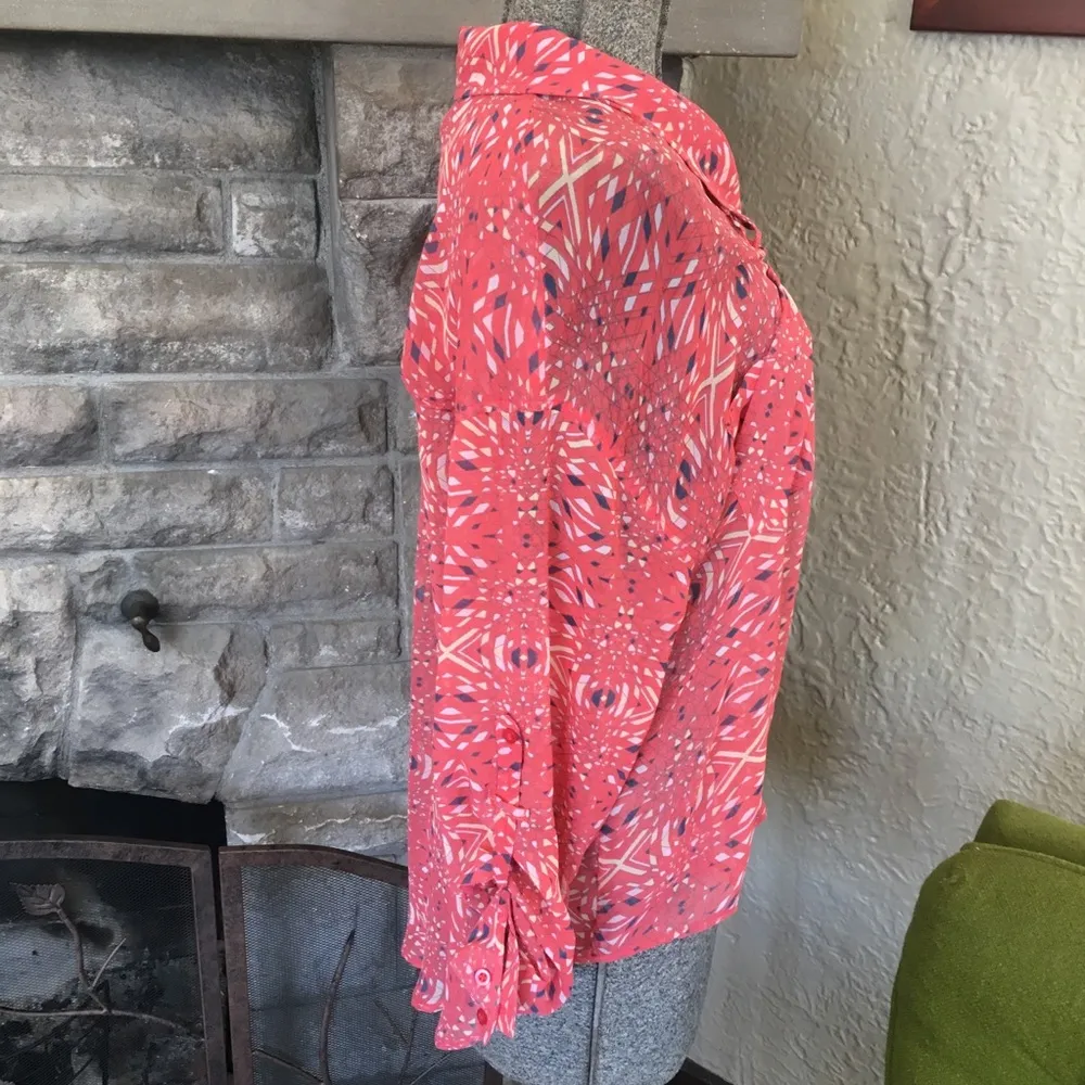 Free People Easy Rider Button Down Shirt Sheer - Image 5