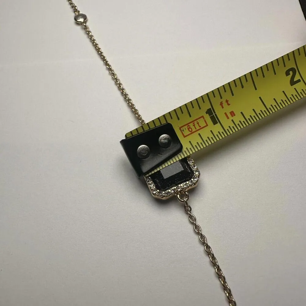 Kate Spade NY Night Sky Dark Blue With Rhinestone Long Station Necklace Chain - Image 4