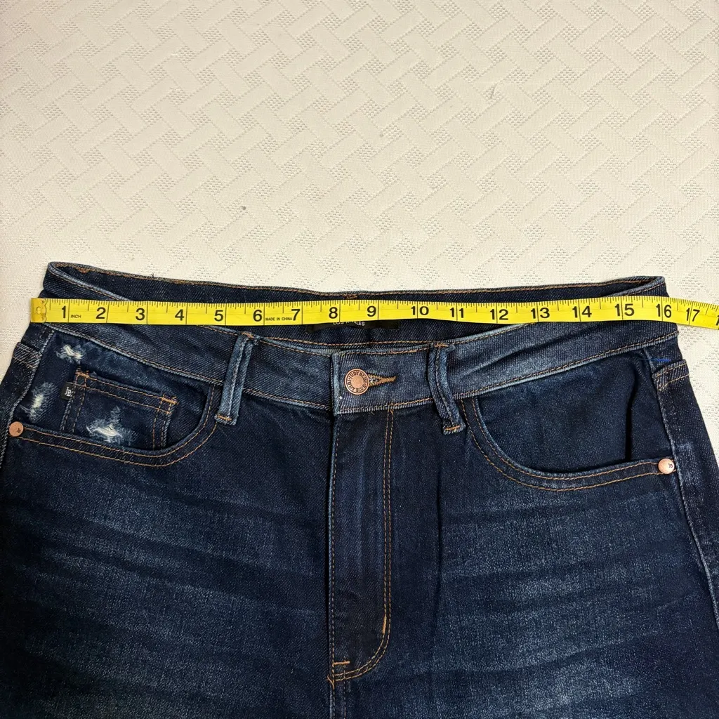 Judy Blue RIGID MAGIC HIGH RISE STRAIGHT FIT Dark Wash Straight Leg Jeans 11/30 - Image 12