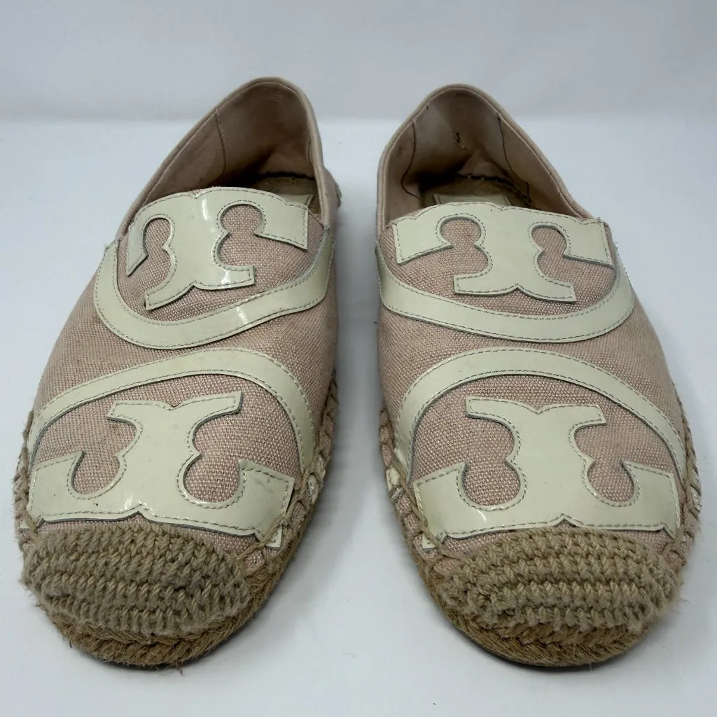 Tory Burch Poppy Espadrilles Flats Shoes Women's 9.5M Pink Designer Preppy Chic - Image 3