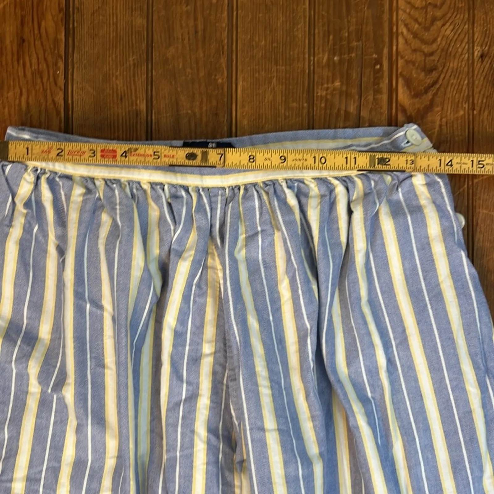 Women’s Ralph Lauren women’s vintage 1980s Blue and Cream Striped full skort - Image 2