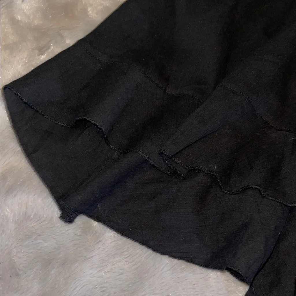 Raviya Black Cotton Smocked Strapless Maxi Dress Coverup S - Image 6