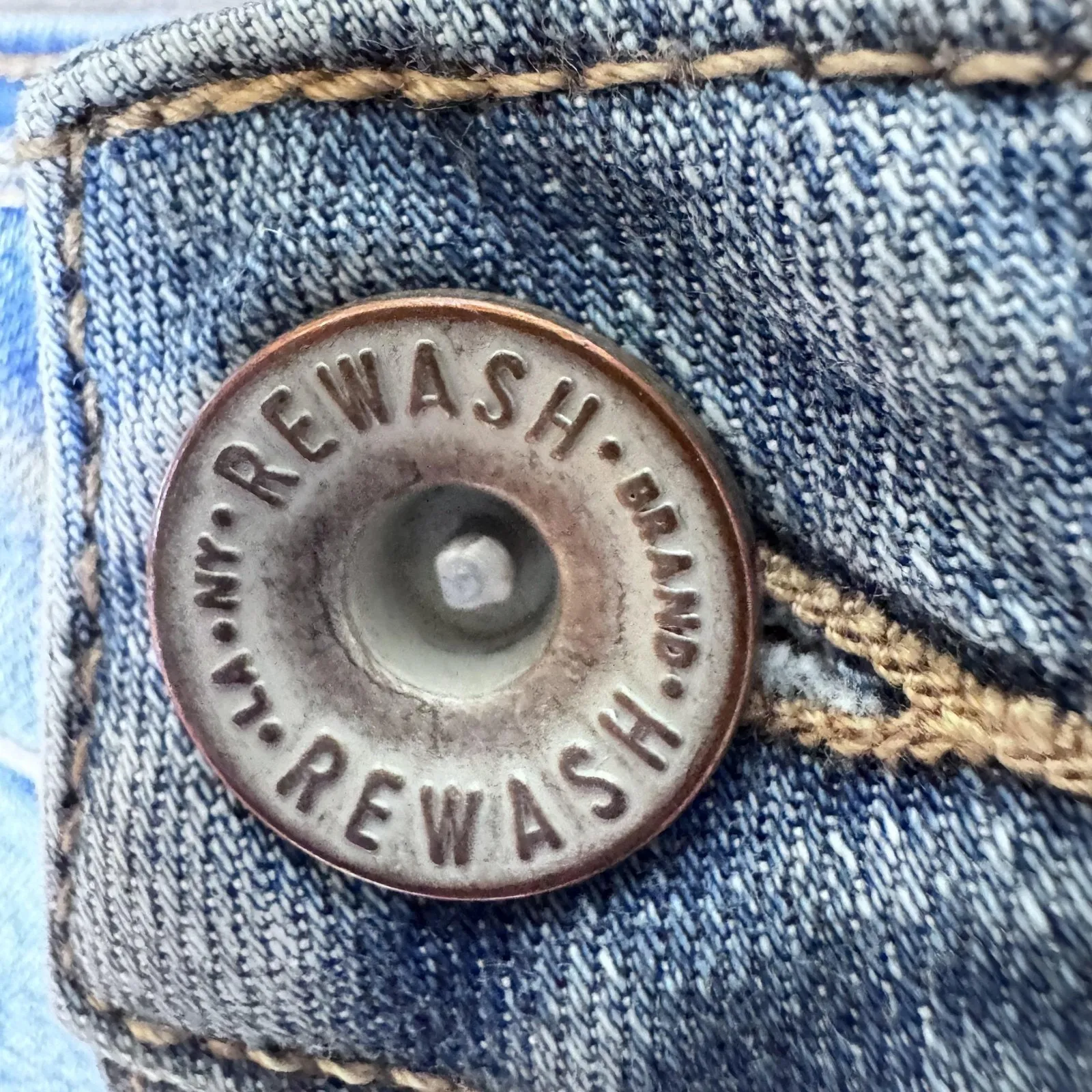 Rewash Shorts Womens 11 Blue Super High Rise Vintage Reunion Distressed Denim - Image 6