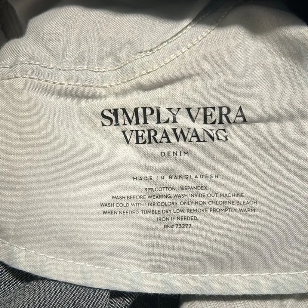 Simply Vera Vera Wang Size 4 Crop High Rise Modern Capri Blue Jeans NWT primrose - Image 9