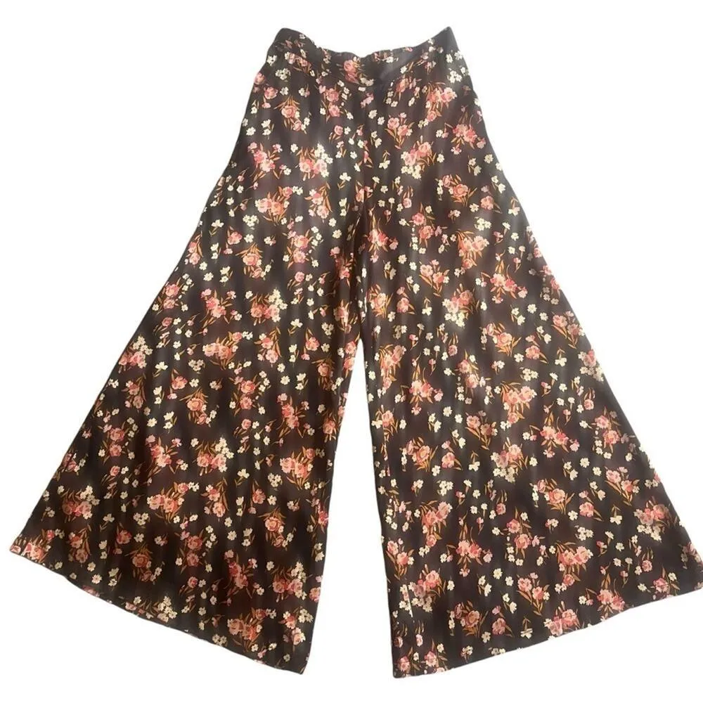 A.L.C. Women’s Silk Floral flower Print Palazzo Pants Size 8 - Image 2