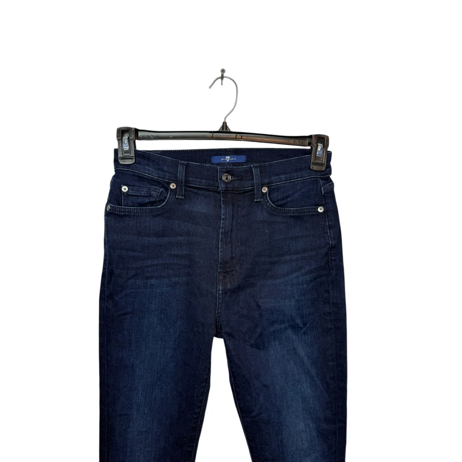 Seven 7 For All Mankind Dark Wash The Gwenevere Skinny Ankle Jeans Women's 28 - Image 4