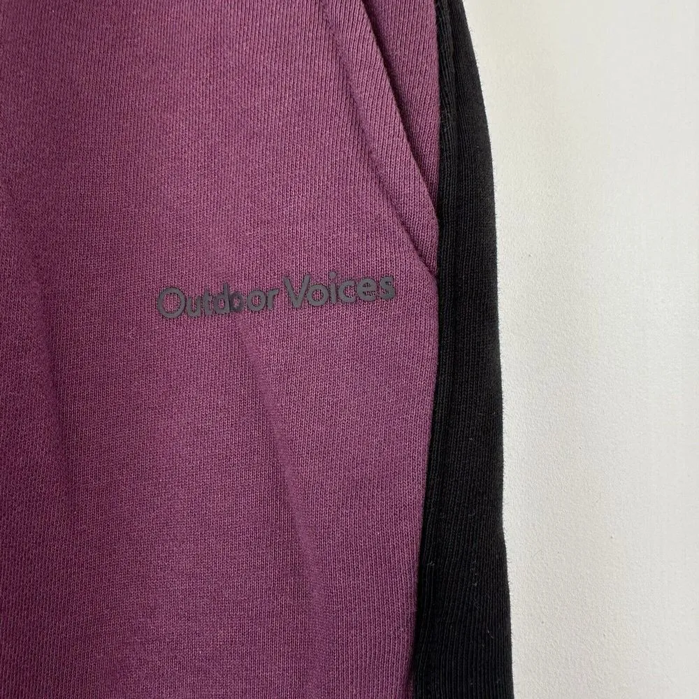 OUTDOOR VOICES Womens XS French Terry‎ Cotton Jogger Sweatpants Purple Pickup - Image 3