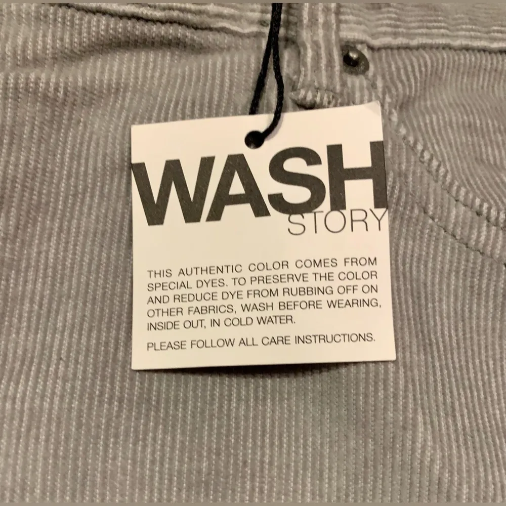 NWT Gap 1969 Gray Dip Dye Sexy Boyfriend Corduroys - Image 4