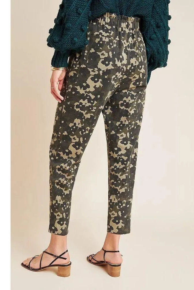 Anthropologie Amadi Floral Camo Trousers Size S.A39 - Image 4