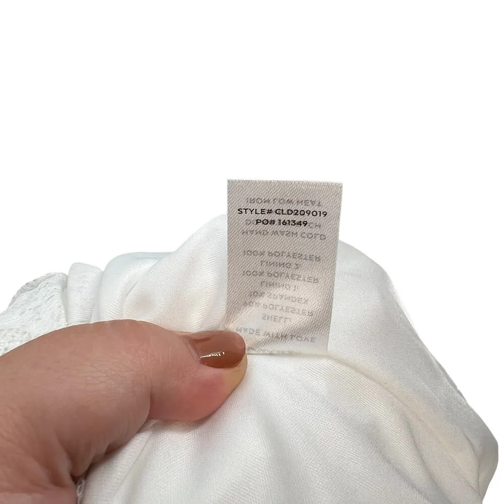 Lulus Charismatic Sweetie White Lace Ruched Tie-Strap Midi‎ Dress Size XL - Image 14