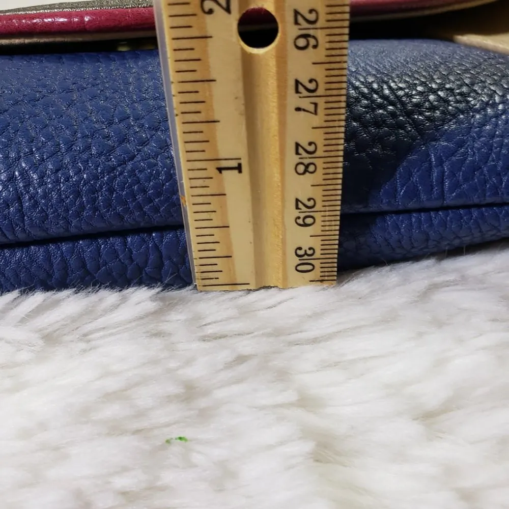 STEVE MADDEN Women's Blue, Gray, Tan, Silver Multi-Texture Color block Purse - Image 6