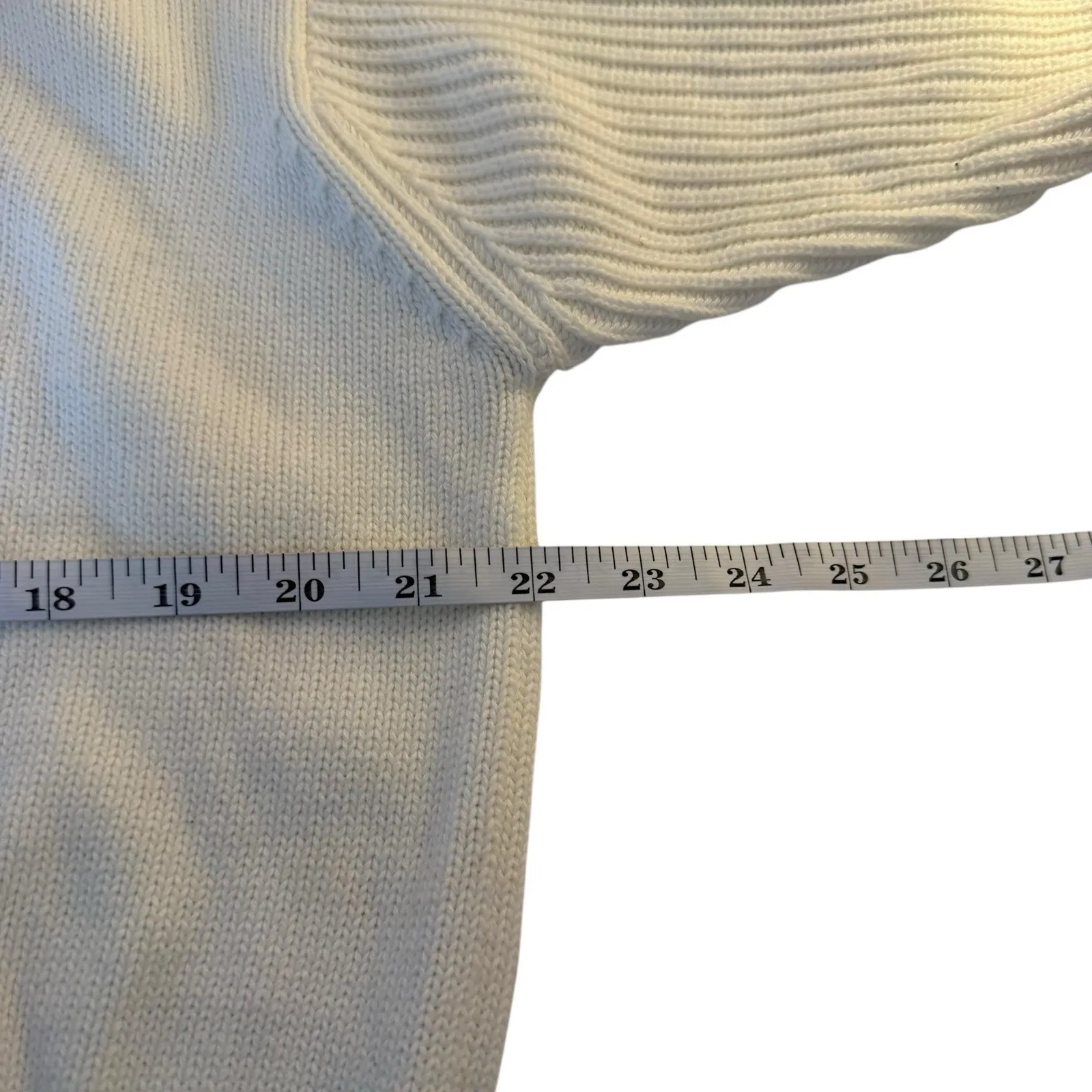 Vtg Liz Sport Varsity Style Ivory Sweater Embroidered Crest Medium Academia - Image 6