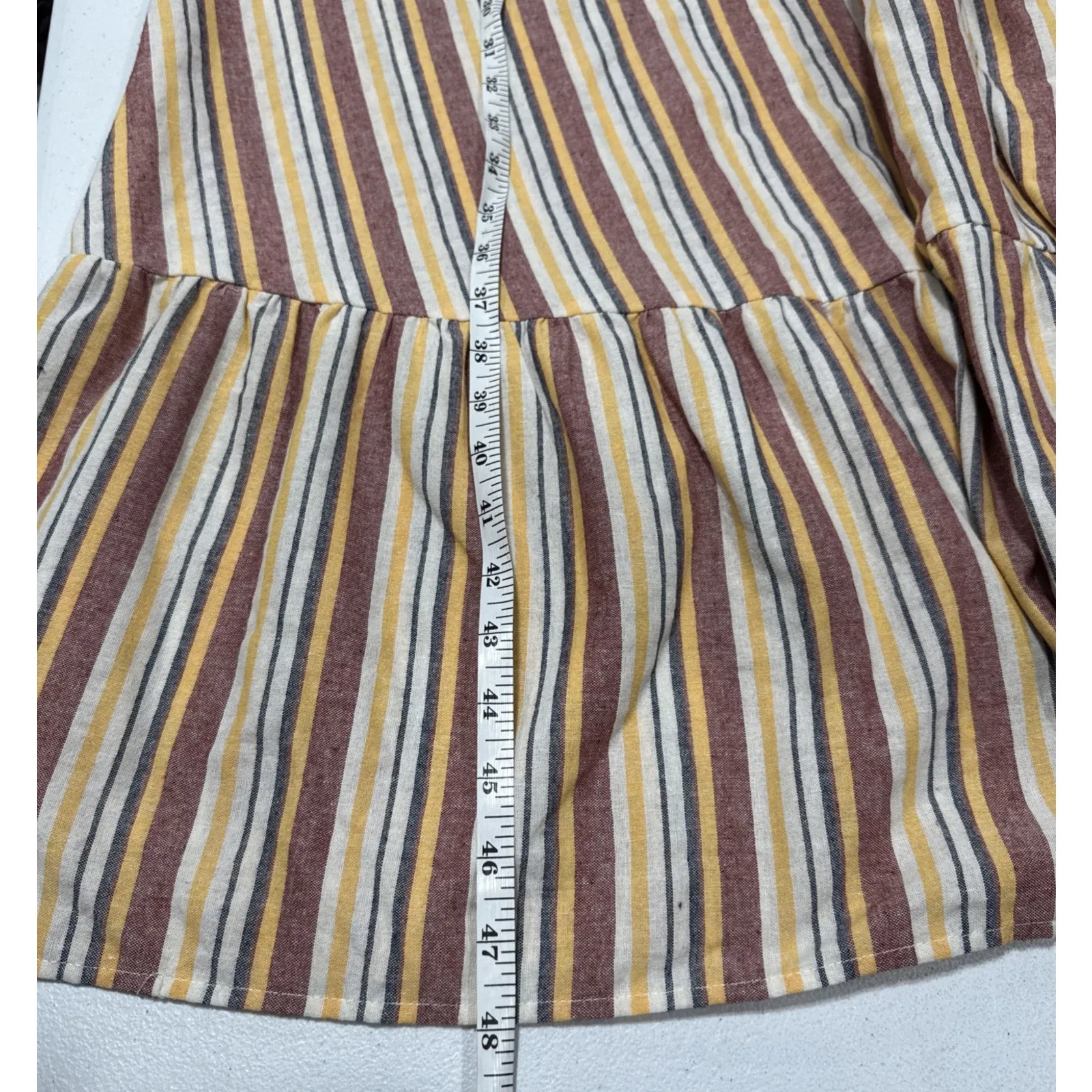 Shein Women Cut Out Stripped Halter neck Maxi Dress Sz 6 Tiered Fashion Sundress - Image 9