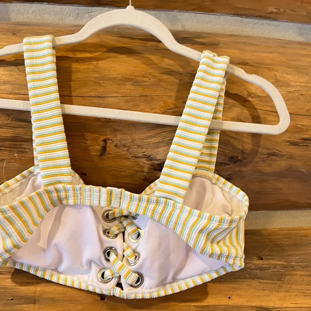 Xhiliration Striped Bikini Top - Image 3