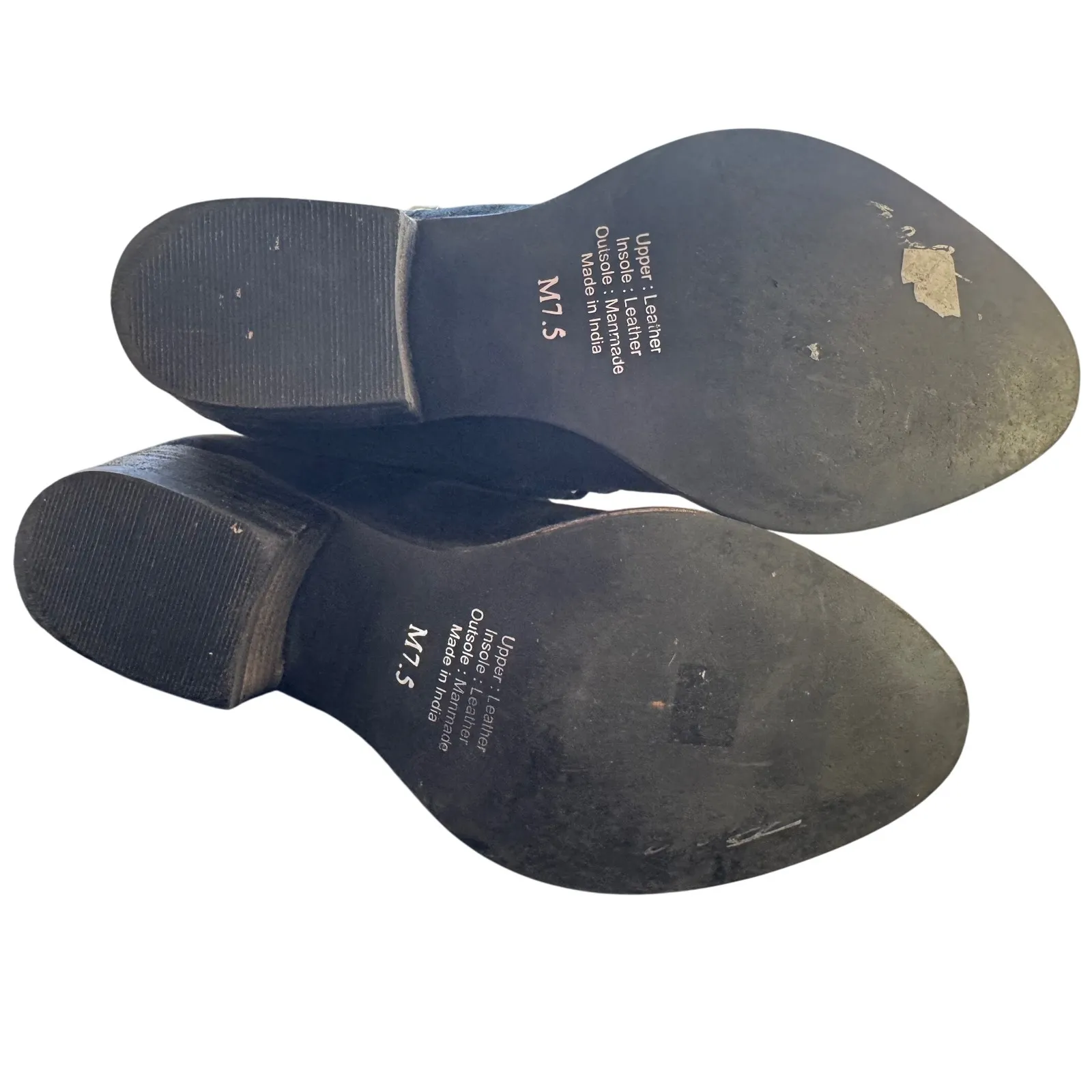 Rebels sz 7.5 Womens 100% Leather Stitched Braided Zip Up Ankle Heel Boots Edgy Black - Image 8